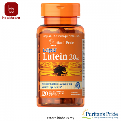 [Puritan's Pride] Lutein 20 mg with Zeaxanthin, 120 Softgels - Supports Healthy Eyes and Vision