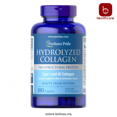 [Puritan's Pride] Hydrolyzed Collagen 1000 mg, 180 Caplets