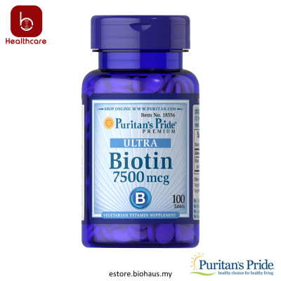 [Puritan's Pride] Biotin 7500 mcg, 100 Tablets