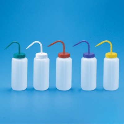 [Heathrow Scientific] Wash Bottles Colour Coded Wide Mouth (pack of 6)