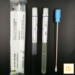Transport Swabs with Media, Amies, with Charcoal, wooden shaft