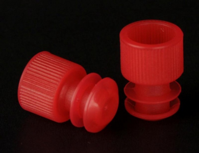 Test tube caps for test tubes size 12mm, red