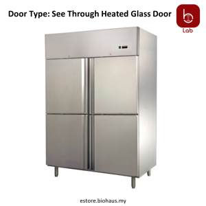[Asian Refrigeration] 4-Door See Through Heated Glass Door Upright Chiller Refrigerator, 1100 Litres