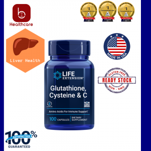 [Life Extension] Glutathione, Cysteine & C, 100 capsules