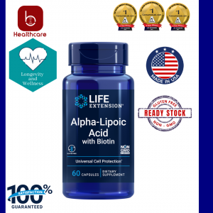 [Life Extension] Alpha-Lipoic Acid with Biotin, 60 capsules