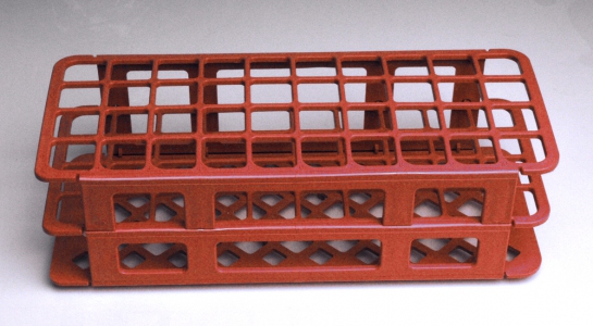 Test tube rack for 20-21mm test tubes, 40 place. Red (5pcs/pack)