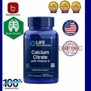 [Life Extension] Calcium Citrate with Vitamin D, 200 capsules