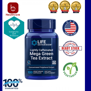 [Life Extension] Lightly Caffeinated Mega Green Tea Extract, 100 capsules
